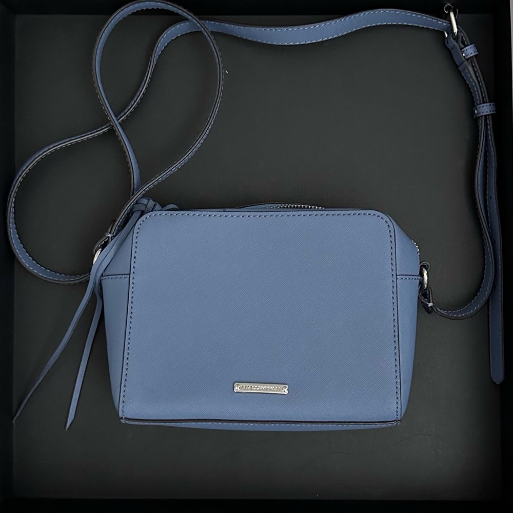 Rebecca Minkoff Blue Crossbody Bag with Silver Detail